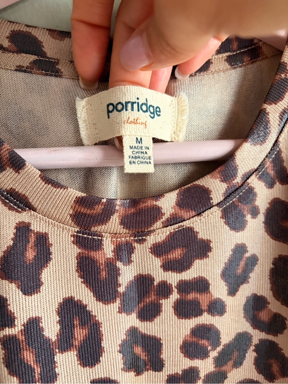 Antropologie Leopard Print Short Sleeve Top - Brown - Picture 3 of 4